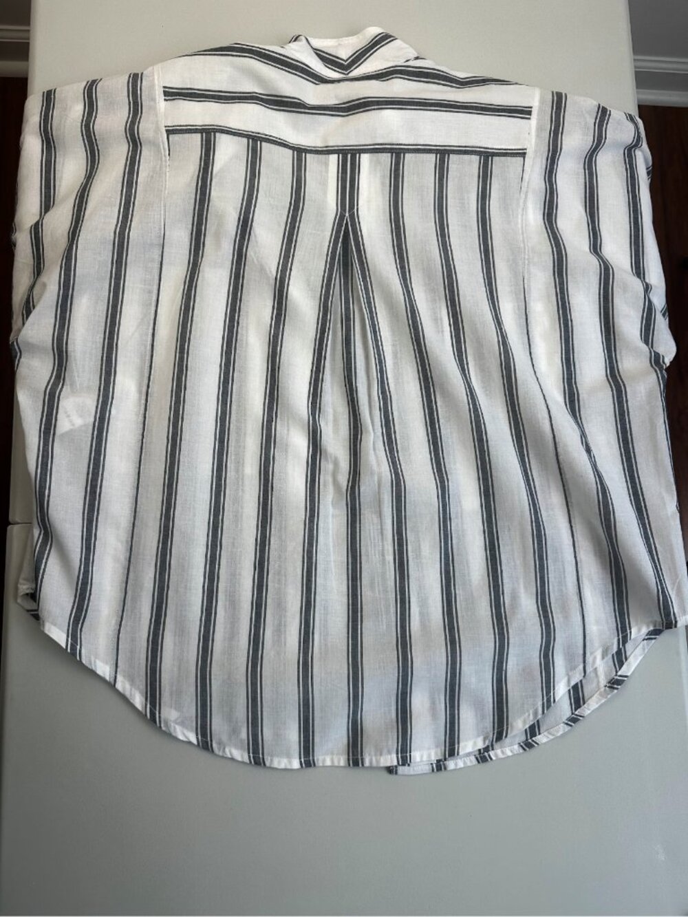 FRAME Women’s White Black Striped Cotton Button Down Shirt Blouse LWSH1785 - Picture 8 of 9